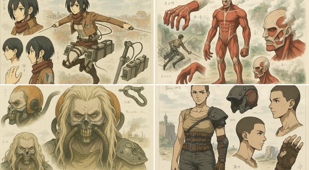 动漫机甲风格化机械设计图 