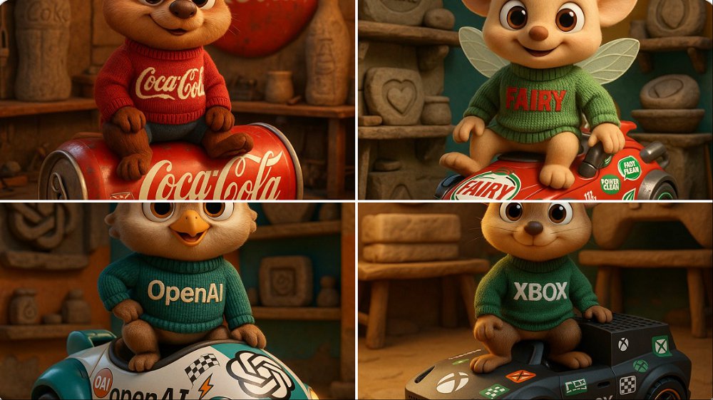 品牌3D卡通动物角色 