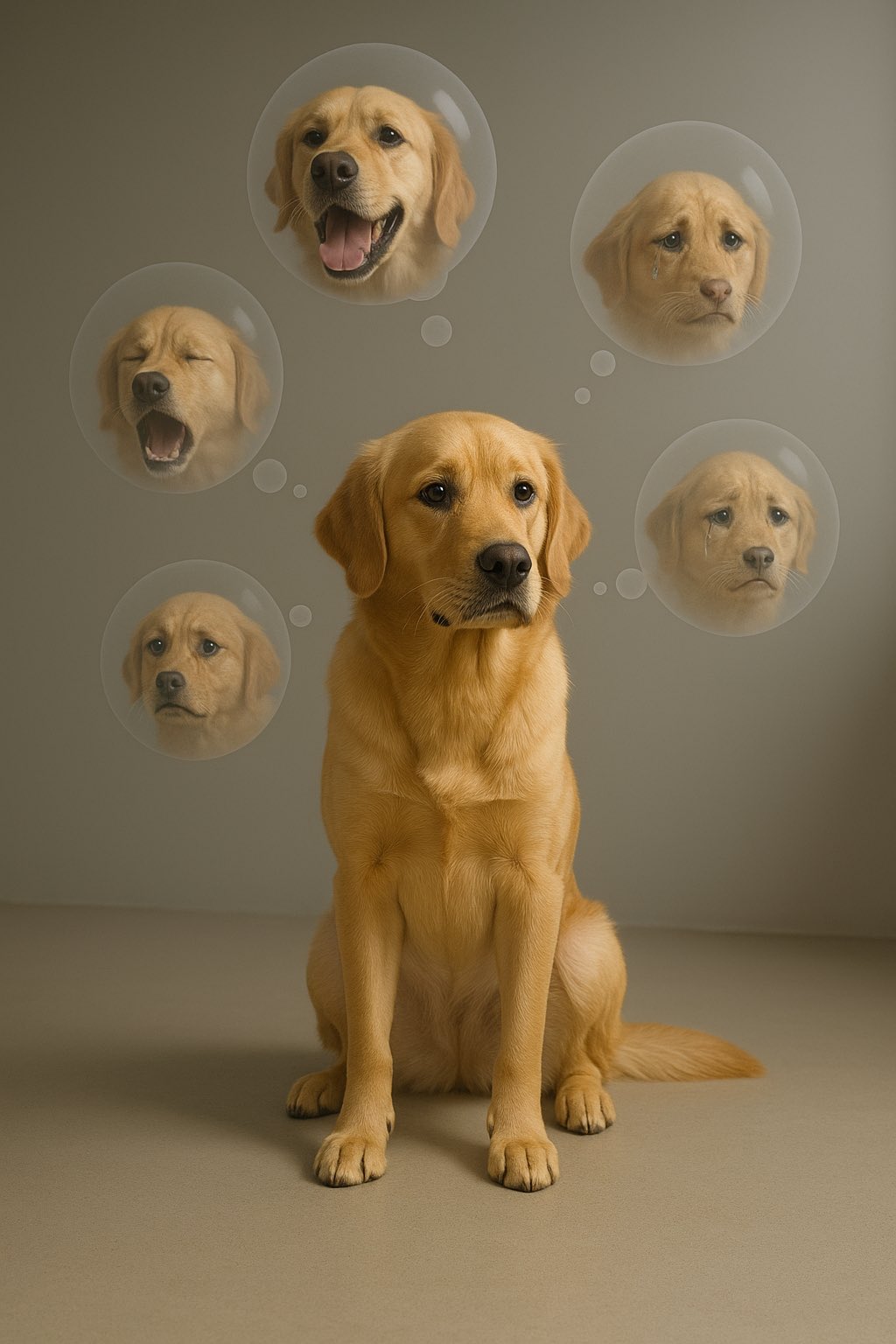 不同情绪状态的思想泡泡 